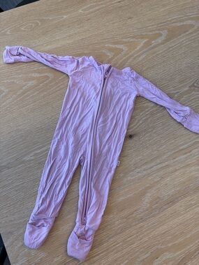 Little Sleepies Solid Pink/Purple Zippy | 0-3 Months